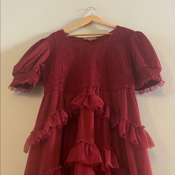 NWOT JESSAKAE Women's Daphne Dress, Burgundy  size 1XL - Picture 11 of 16